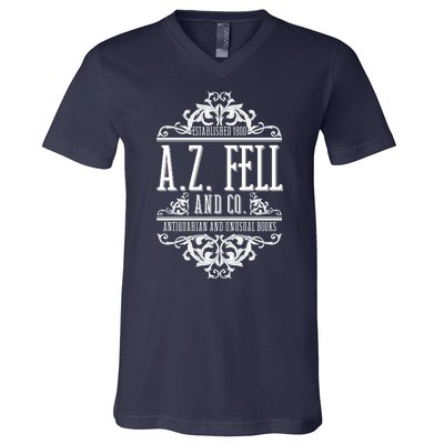 Vintage Az Fell And Co Antiquarian And Unusual Books V-Neck T-Shirt