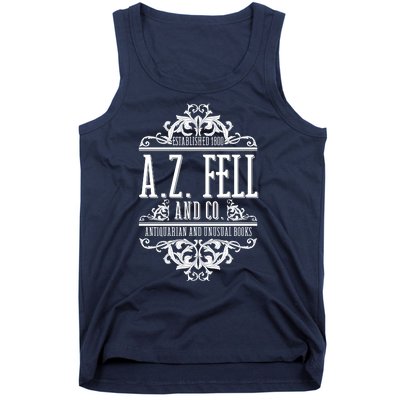 Vintage Az Fell And Co Antiquarian And Unusual Books Tank Top