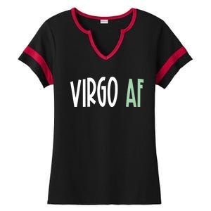 Virgo Af Funny Zodiac Birthday Gift Ladies Halftime Notch Neck Tee