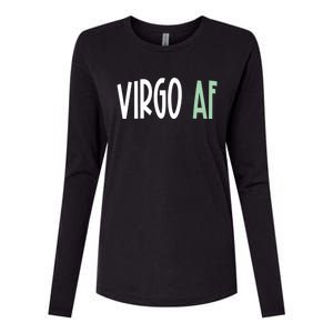 Virgo Af Funny Zodiac Birthday Gift Womens Cotton Relaxed Long Sleeve T-Shirt