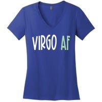 Virgo Af Funny Zodiac Birthday Gift Women's V-Neck T-Shirt