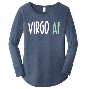 Virgo Af Funny Zodiac Birthday Gift Women's Perfect Tri Tunic Long Sleeve Shirt