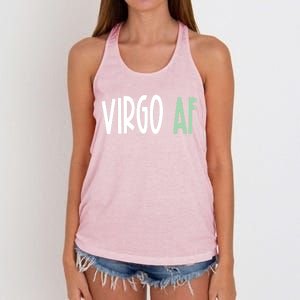 Virgo Af Funny Zodiac Birthday Gift Women's Knotted Racerback Tank