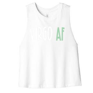 Virgo Af Funny Zodiac Birthday Gift Women's Racerback Cropped Tank