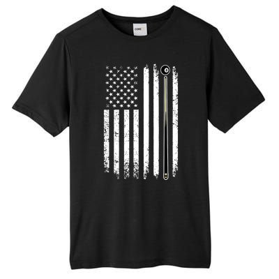 Vintage American Flag Billiards Pool Player Table Usa Us Gift Tall Fusion ChromaSoft Performance T-Shirt