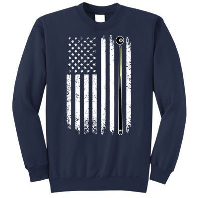 Vintage American Flag Billiards Pool Player Table Usa Us Gift Sweatshirt