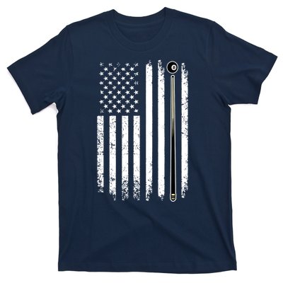 Vintage American Flag Billiards Pool Player Table Usa Us Gift T-Shirt