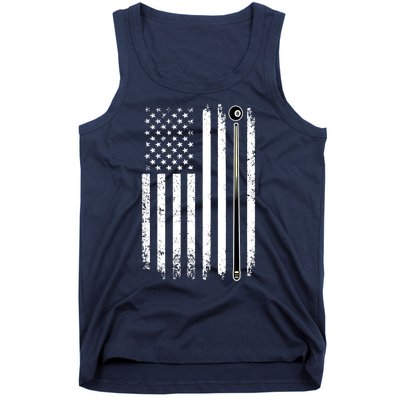 Vintage American Flag Billiards Pool Player Table Usa Us Gift Tank Top