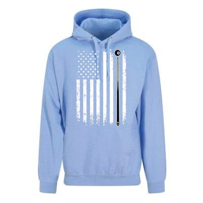 Vintage American Flag Billiards Pool Player Table Usa Us Gift Unisex Surf Hoodie