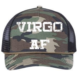 Virgo AF Funny Zodiac Sign Birthday Gift Retro Rope Trucker Hat Cap