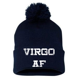 Virgo AF Funny Zodiac Sign Birthday Gift Pom Pom 12in Knit Beanie