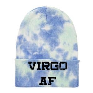 Virgo AF Funny Zodiac Sign Birthday Gift Tie Dye 12in Knit Beanie