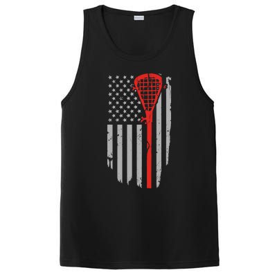 Vintage American Flag Lacrosse, Boy USA PosiCharge Competitor Tank