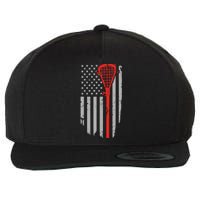 Vintage American Flag Lacrosse, Boy USA Wool Snapback Cap