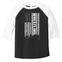 Vintage American Flag Wrestling Funny  Wrestler   Toddler Fine Jersey T-Shirt