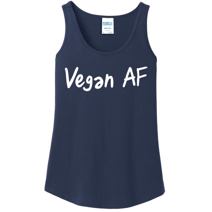 Vegan AF Funny Veganism Play Based Rebel Humor Tee Ladies Essential Tank