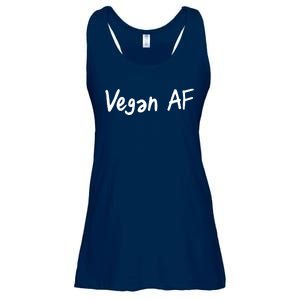 Vegan AF Funny Veganism Play Based Rebel Humor Tee Ladies Essential Flowy Tank