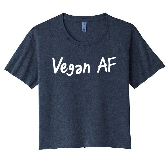 Vegan AF Funny Veganism Play Based Rebel Humor Tee Women's Crop Top Tee