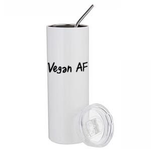 Vegan AF Funny Veganism Play Based Rebel Humor Tee Stainless Steel Tumbler