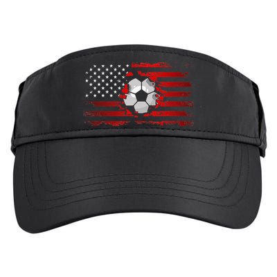 vintage American Flag Soccer Apparel Soccer Adult Drive Performance Visor