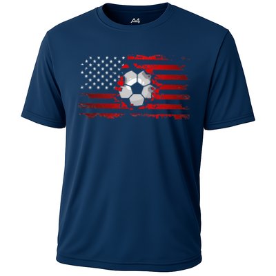 vintage American Flag Soccer Apparel Soccer Performance Shirt