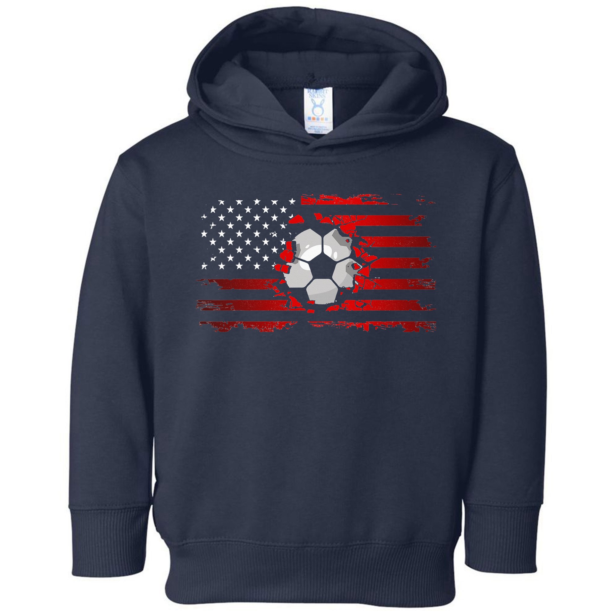 vintage American Flag Soccer Apparel Soccer Toddler Hoodie
