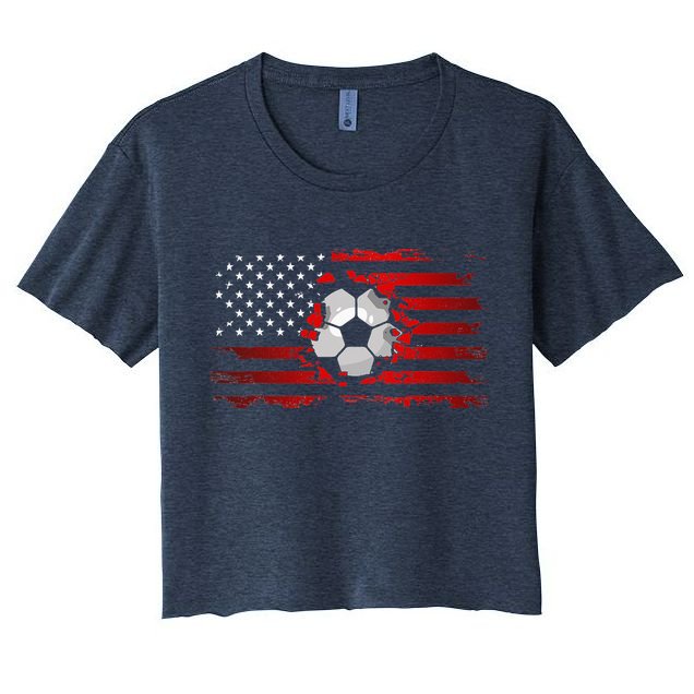 vintage American Flag Soccer Apparel Soccer Crop Top