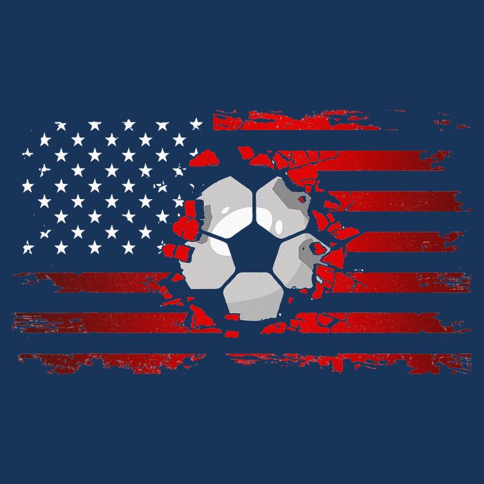 vintage American Flag Soccer Apparel Soccer Womens T-Shirt