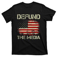 Vintage American Flag Defund The Media T-Shirt