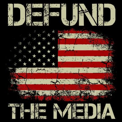 Vintage American Flag Defund The Media T-Shirt