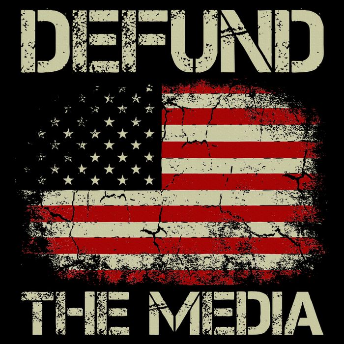 Vintage American Flag Defund The Media T-Shirt