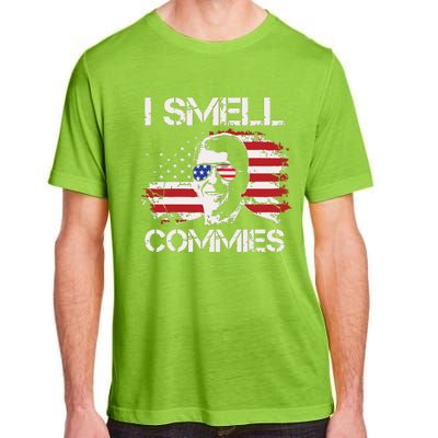 Vintage American Flag Funny Political I Smell Commies Adult ChromaSoft Performance T-Shirt