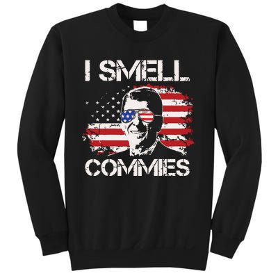 Vintage American Flag Funny Political I Smell Commies Sweatshirt