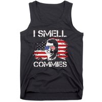 Vintage American Flag Funny Political I Smell Commies Tank Top