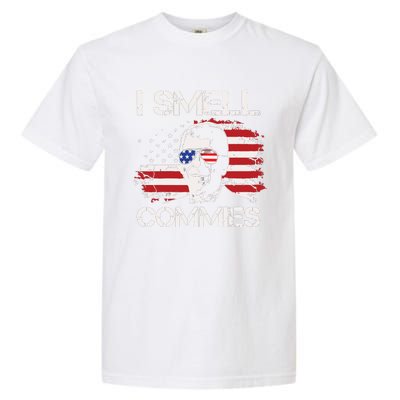 Vintage American Flag Funny Political I Smell Commies Garment-Dyed Heavyweight T-Shirt