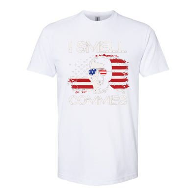 Vintage American Flag Funny Political I Smell Commies Softstyle CVC T-Shirt