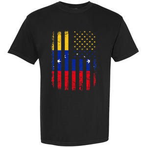 Venezuelan American Flag Venezuelan Roots Venezuela America Garment-Dyed Heavyweight T-Shirt