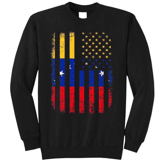 Venezuelan American Flag Venezuelan Roots Venezuela America Sweatshirt