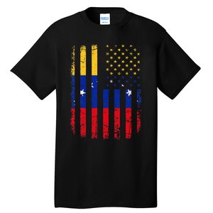 Venezuelan American Flag Venezuelan Roots Venezuela America Tall T-Shirt