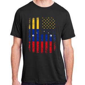 Venezuelan American Flag Venezuelan Roots Venezuela America Adult ChromaSoft Performance T-Shirt