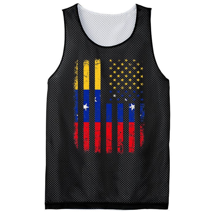 Venezuelan American Flag Venezuelan Roots Venezuela America Mesh Reversible Basketball Jersey Tank