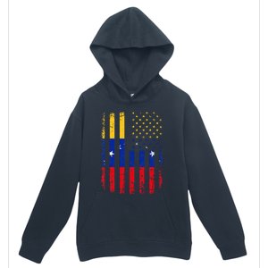 Venezuelan American Flag Venezuelan Roots Venezuela America Urban Pullover Hoodie