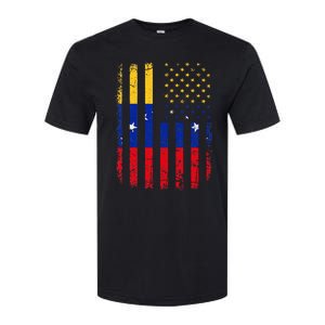 Venezuelan American Flag Venezuelan Roots Venezuela America Softstyle CVC T-Shirt