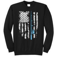 Vintage American Flag Fishing Rod For Fishing lover Sweatshirt