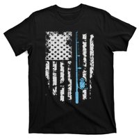 Vintage American Flag Fishing Rod For Fishing lover T-Shirt