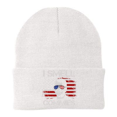 Vintage American Flag Funny Political I Smell Commies  Knit Cap Winter Beanie