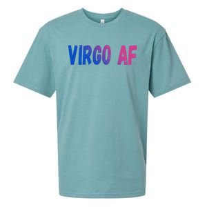 Virgo As Fuck Zodiac Virgo Af Gift Sueded Cloud Jersey T-Shirt