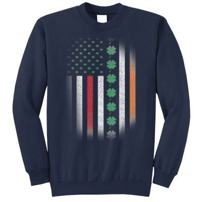 Vintage American Flag Shamrock St Paddys Day Matching Outfit Sweatshirt