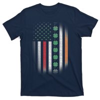 Vintage American Flag Shamrock St Paddys Day Matching Outfit T-Shirt