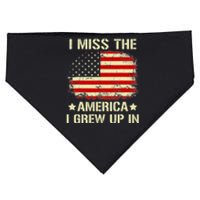 Vintage American Flag I Miss The America I Grew Up In USA-Made Doggie Bandana